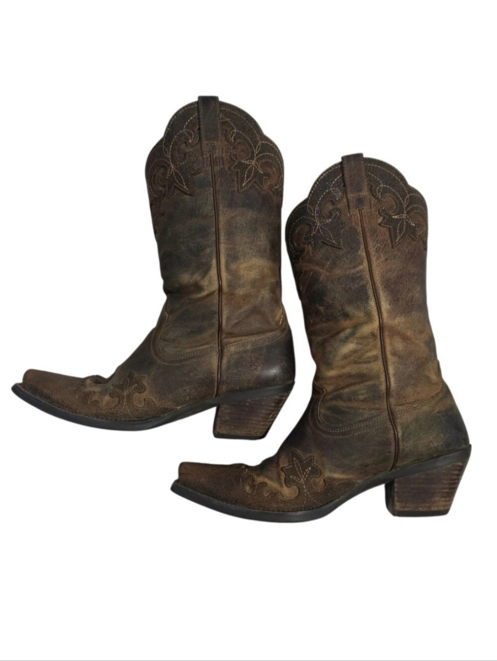 Ariat 10014133 Distressed Brown Leather Western Cowboy Boots Women's 9B